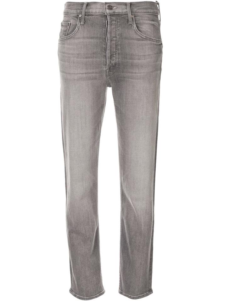 Mother Tomcat Ankle Denim Jeans - Grey