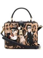 Dolce & Gabbana Leopard Print Document Box Bag - Black