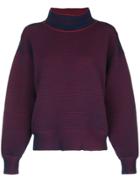 Nagnata Ribbed Loose-fit Sweatshirt - Blue