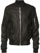 Rta Chained Zipper Bomber Jacket, Men's, Size: Small, Black, Calf Leather