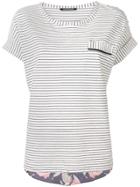Luisa Cerano Contrast Panels T-shirt - White