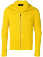 Prada Double Jacquard Cardigan - Yellow