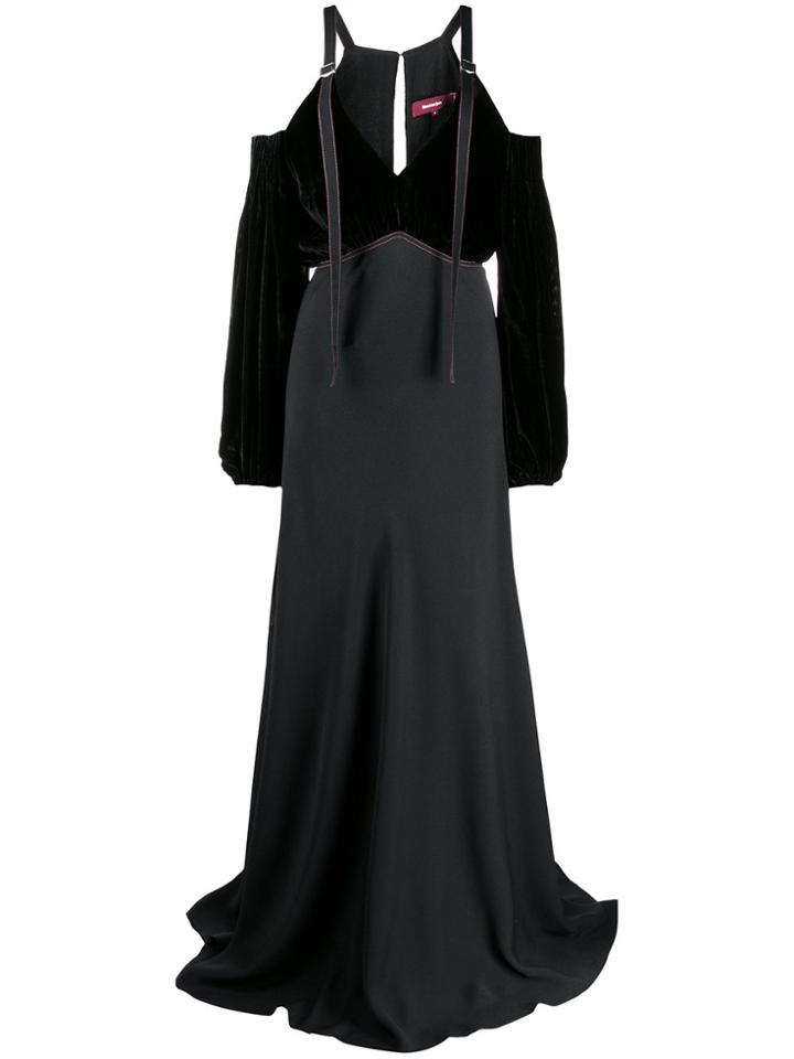 Sies Marjan Cold-shoulder Evening Dress - Black