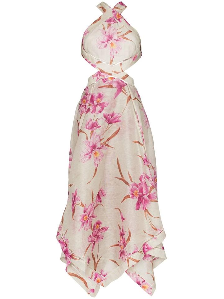 Zimmermann Corsage Halterneck Dress - Neutrals