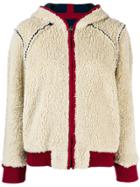 Chanel Pre-owned 2008's Shearling Effect Hooded Jacket - White