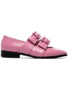 Ganni Idette 25 Leather Loafers - Pink & Purple