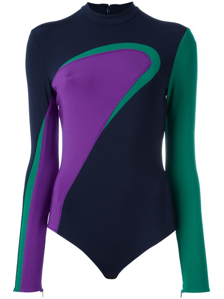 Versace Colour Wave (blue) Neoprene Body, Women's, Size: 40, Spandex/elastane/viscose
