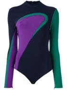 Versace Colour Wave (blue) Neoprene Body, Women's, Size: 40, Spandex/elastane/viscose