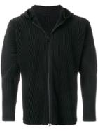 Homme Plissé Issey Miyake Pleated Hooded Sweatshirt - Black