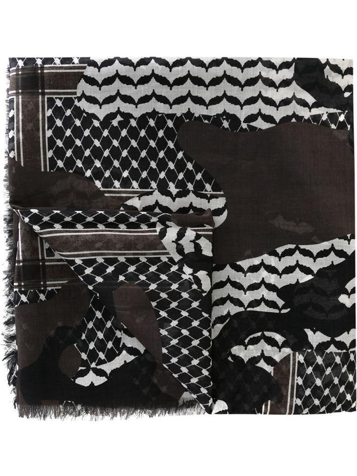 Neil Barrett Patchwork Print Scarf