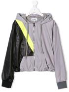 Duo Teen Colour Block Jogging Jacket - Black