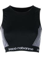 Paco Rabanne Cropped Sports Top - Black
