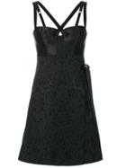 Dolce & Gabbana Bustier Jacquard Dress - Black