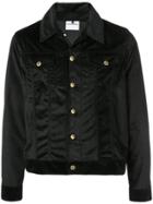 Nasaseasons Slogan Embroidered Shirt Jacket - Black