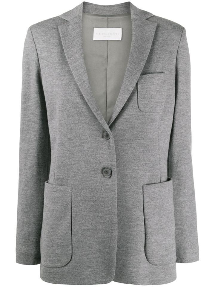 Fabiana Filippi Casual Single Breasted Blazer - Grey