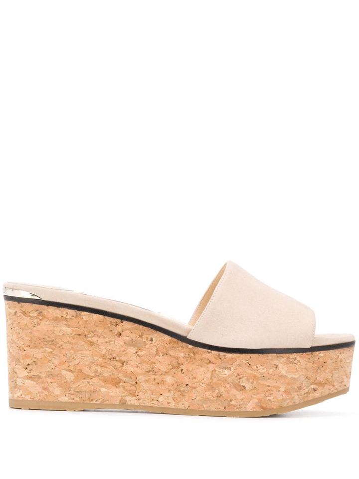 Jimmy Choo Deedee 80 Sandals - Neutrals