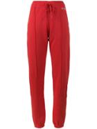 Re/done Red Logo Embroidered Trackpants