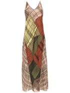 Mara Mac Long Printed Dress - Brown