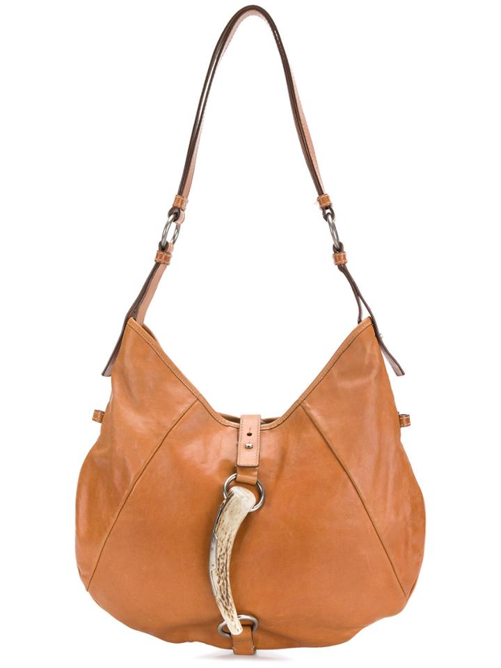 Yves Saint Laurent Vintage Bone Detail Shoulder Bag - Brown