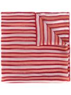 Ermanno Gallamini - Striped Scarf - Women - Silk - One Size, Red, Silk