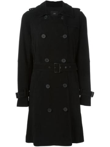 Steffen Schraut Double Breasted Coat, Women's, Size: 38, Black, Goat Suede/polyester/spandex/elastane