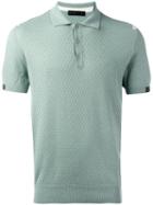 Etro Textured Polo Shirt, Men's, Size: Small, Blue, Cotton/cashmere