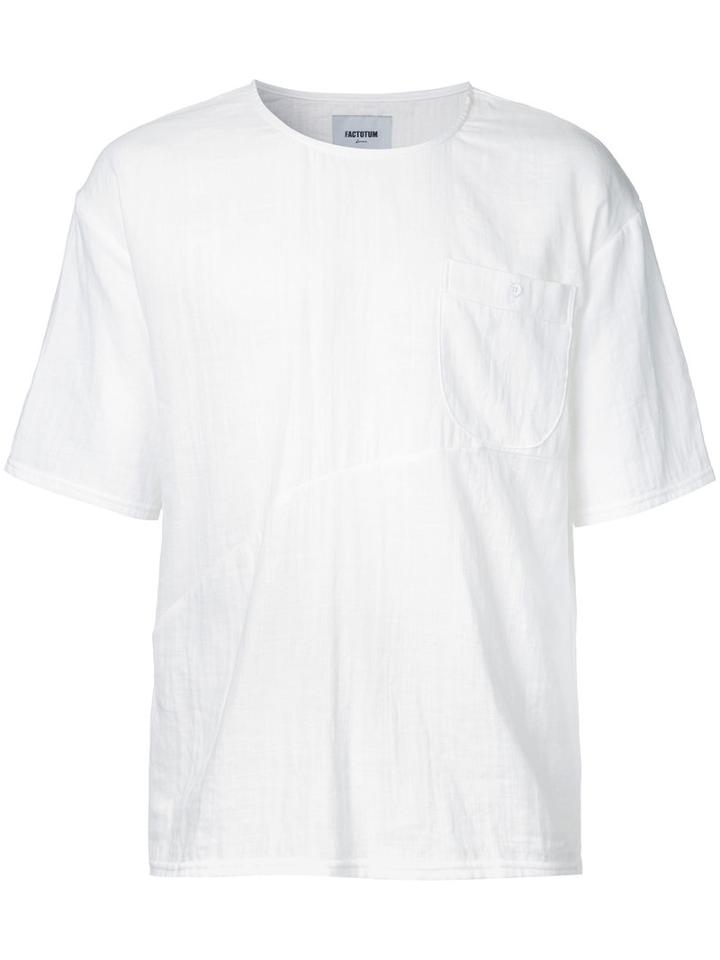 Factotum - Front Pocket T-shirt - Men - Cotton - 44, White, Cotton