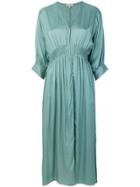 Caramel Elasticated Waist Loose Dress - Blue