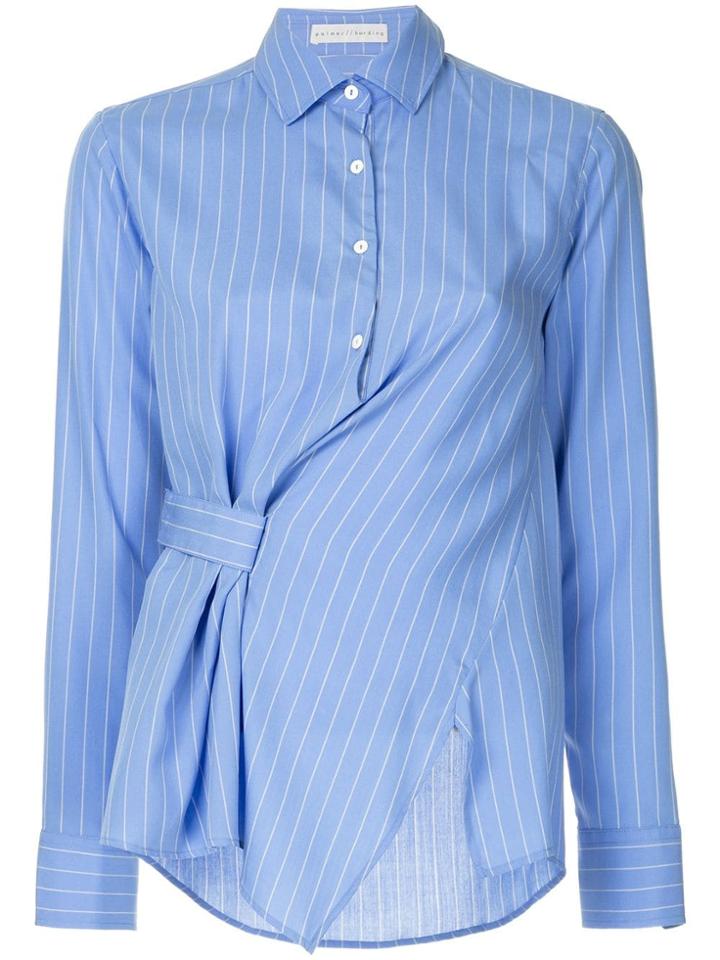 Palmer / Harding Button Down Asymmetric Shirt - Blue