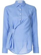 Palmer / Harding Button Down Asymmetric Shirt - Blue