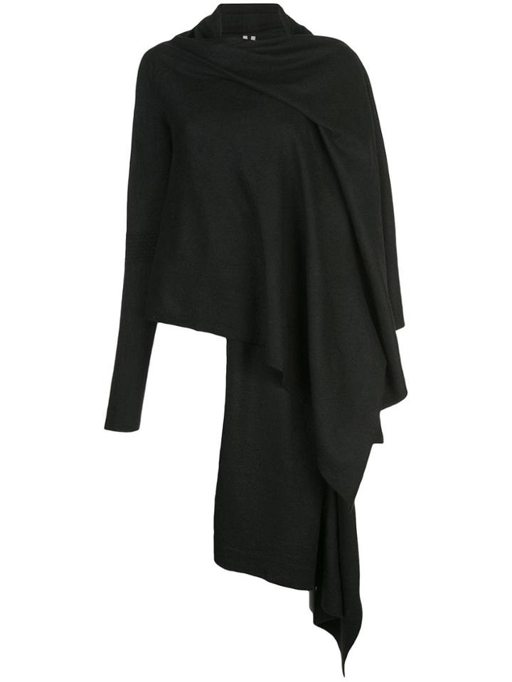 Rick Owens Oversized Wrap Cardigan - Black