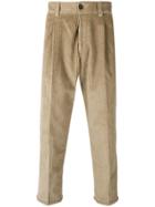 Pt01 Corduroy Cropped Trousers - Neutrals