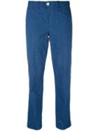 Julien David - Regular Elasticated Trousers - Women - Cotton - M, Blue, Cotton