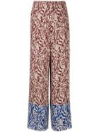 Solace London Nevya Animal Print Trousers - Brown