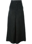 Aganovich Super Wide Palazzo Pants, Women's, Size: 40, Black, Silk/linen/flax