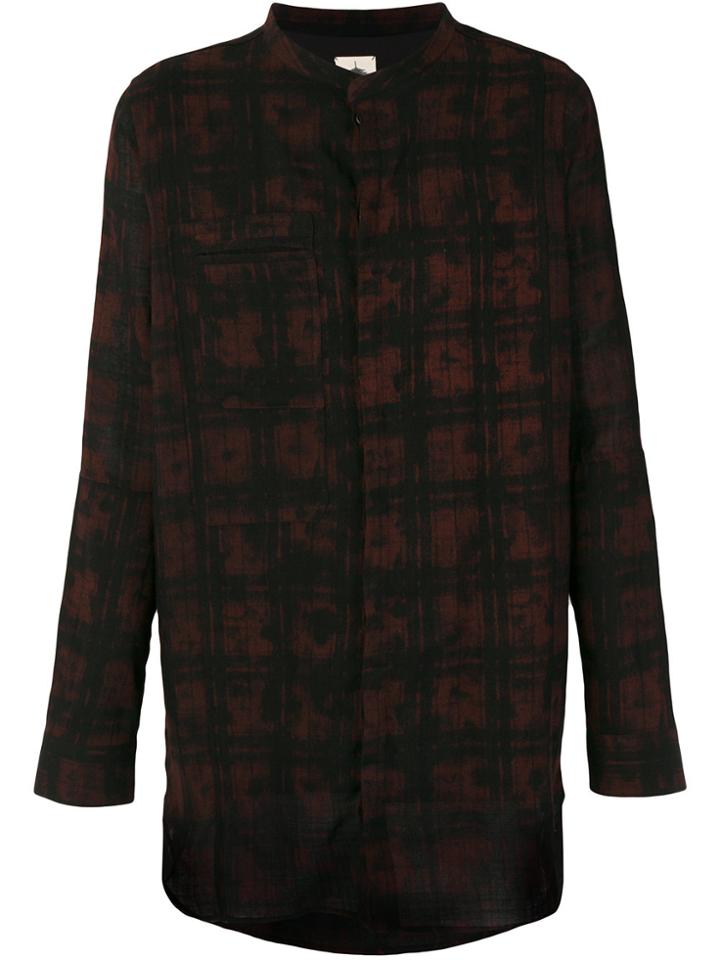 Forcerepublik Fitted Plaid Shirt - Black