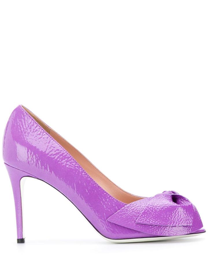 Pollini Peep Toe Pumps - Purple