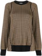 Comme Des Garçons Noir Kei Ninomiya Houndstooth-print Jumper - Black