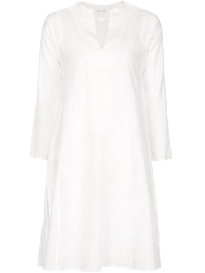 Dosa Longsleeved Tunic Dress, Women's, Size: 1, White, Cotton
