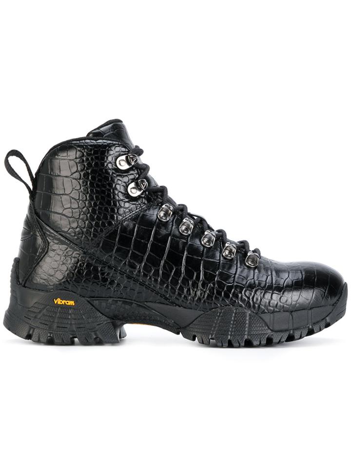Alyx Croco Embossed Boots - Black