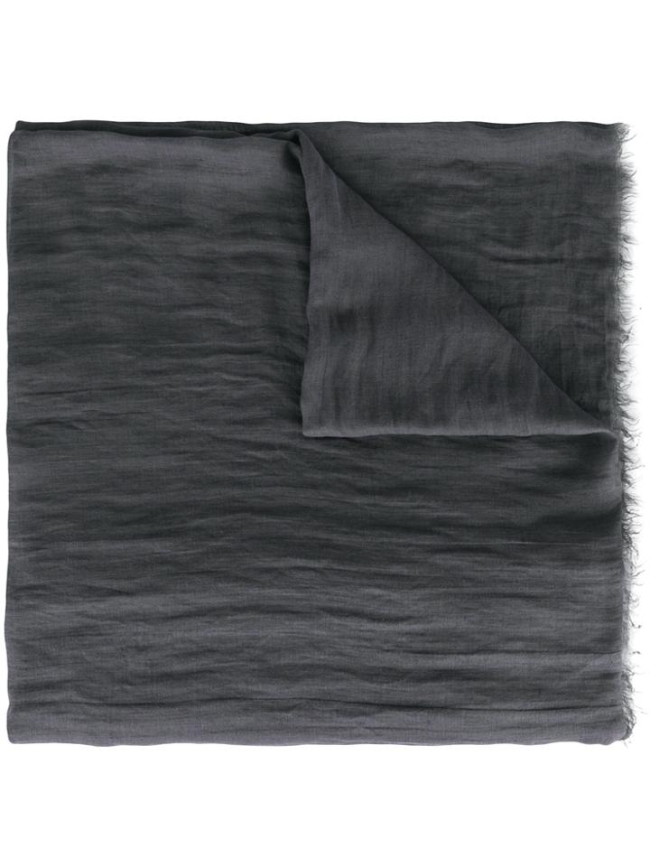 Rick Owens Fringed-hem Scarf - Grey