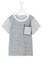 Familiar - Stripe Detail T-shirt - Kids - Cotton - 7 Yrs, Grey