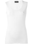 John Smedley Knitted Tank, Women's, Size: Large, White, Cotton