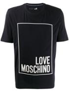 Love Moschino Logo Print Loose T-shirt - Blue