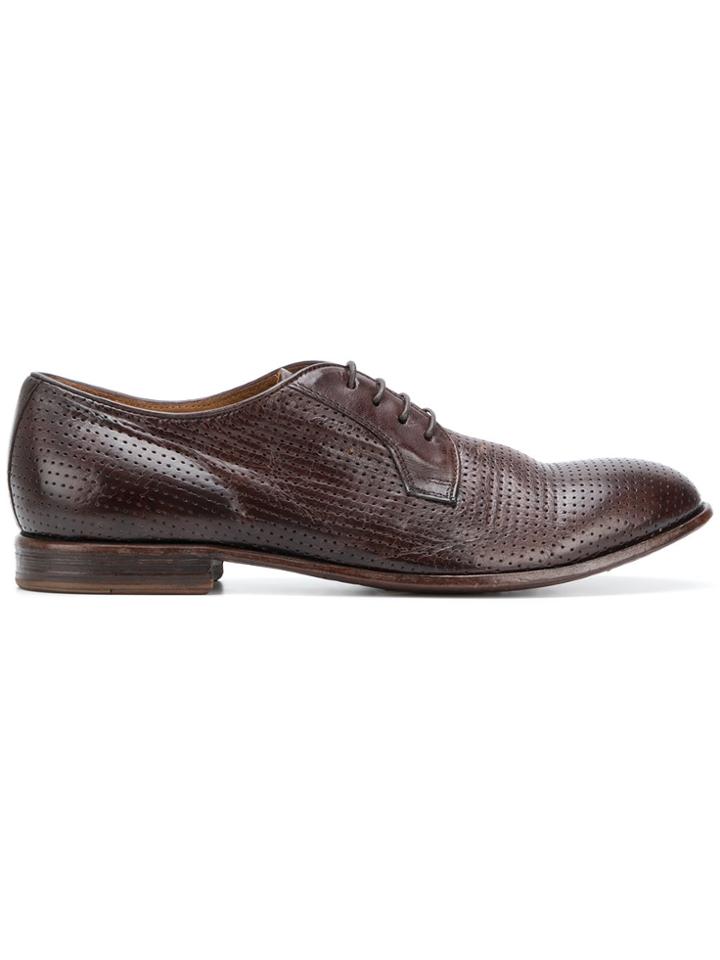 Moma Perforated Lace-up Shoes - Brown