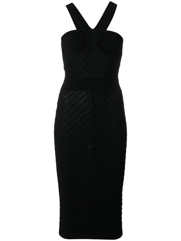 Moschino Vintage Crossed Strap Dress - Black