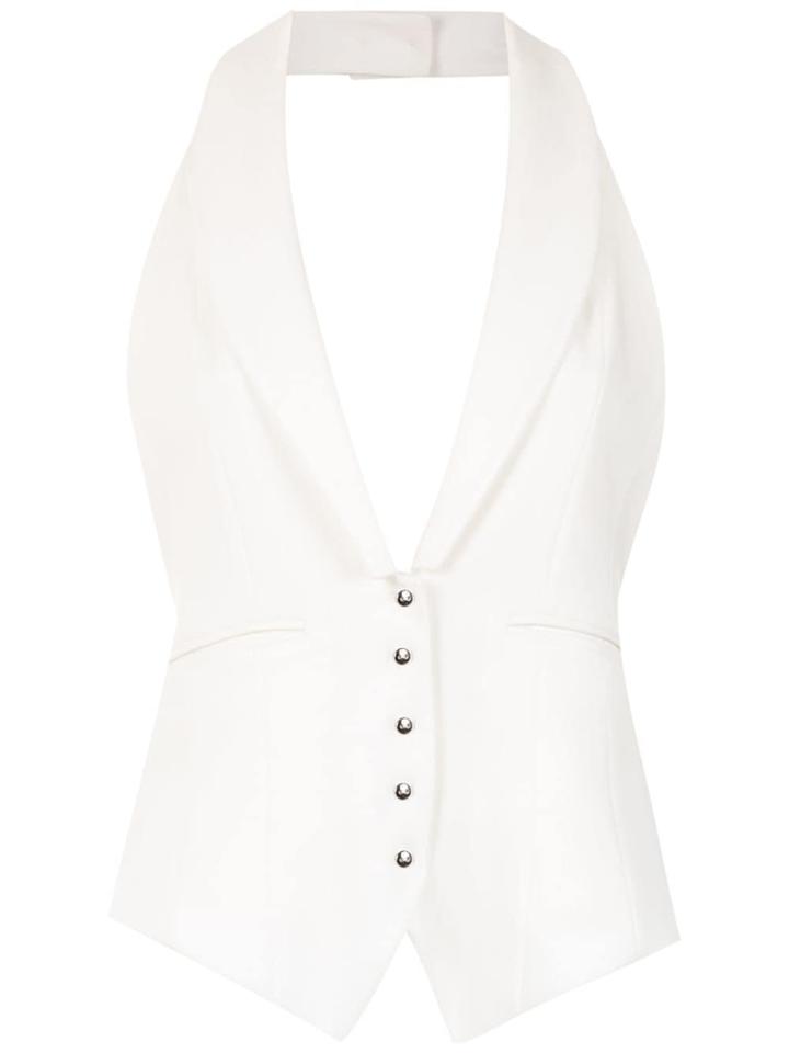 Gloria Coelho Buttoned Vest - White