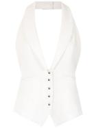 Gloria Coelho Buttoned Vest - White