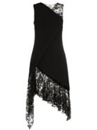 Givenchy Sleeveless Lace Wool Dress - 001 Black