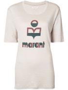 Isabel Marant Étoile - Logo T-shirt - Women - Linen/flax - M, Nude/neutrals, Linen/flax